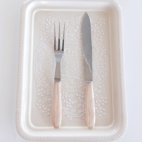 Coffret De Couteaux Anciens Manu France - Inox Et Corne - Saint-Étienne